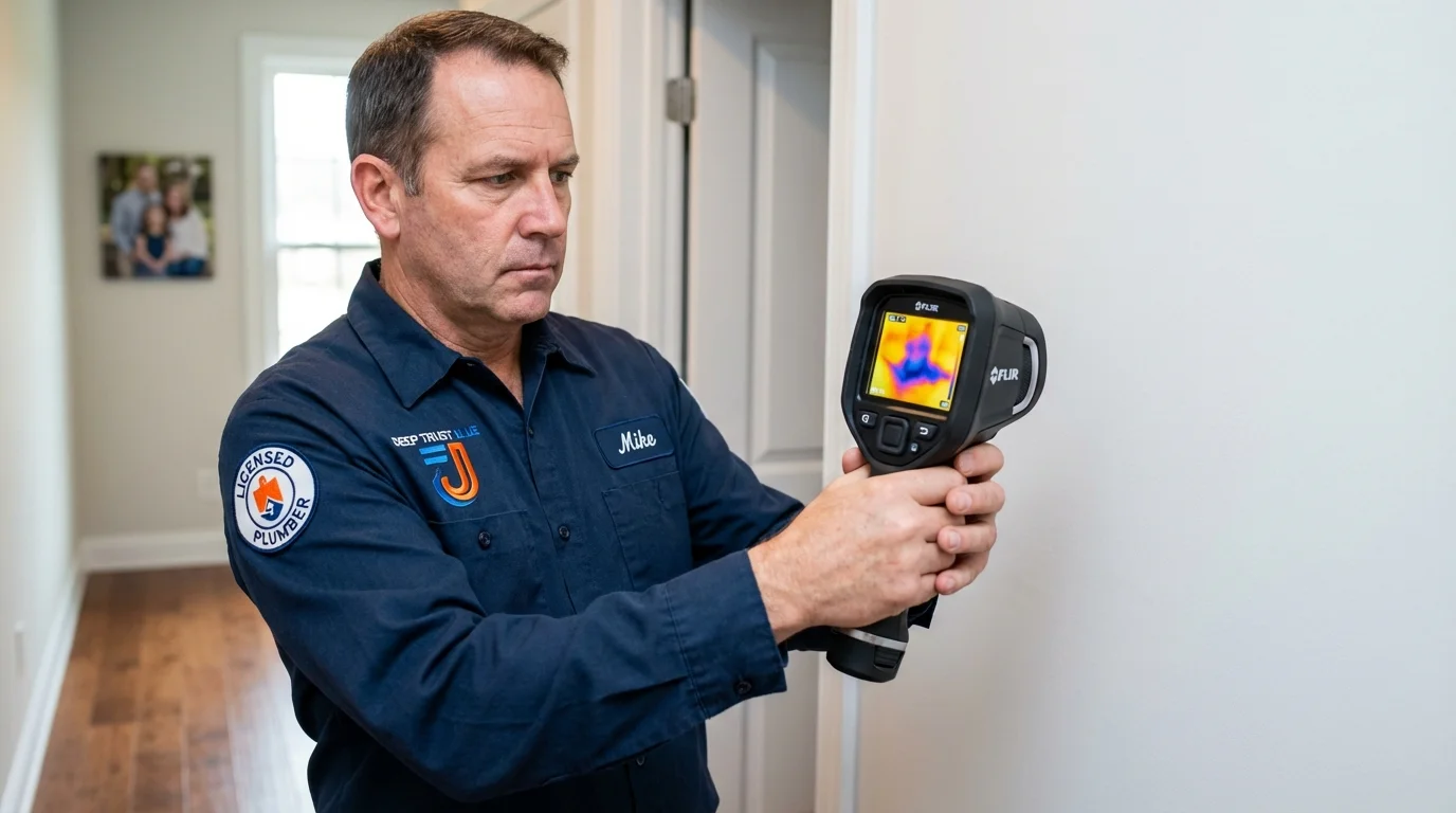 Thermal imaging leak detection by Johns Plumbing LLC in Cameron